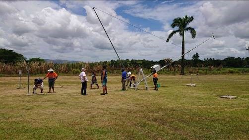 Field activity involving automatic weather station (AWS) inspection